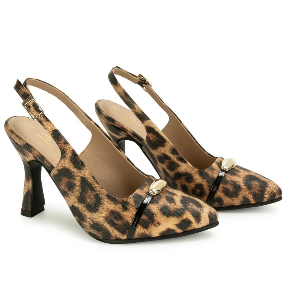 ZAPATO MEDIA ESTACION STILETTO DON-2649 CHEETA PIAZZA - 5
