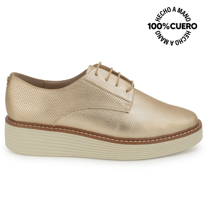 ZAPATO OXFORD TATI-2631 CHAMPAGNE VIALE CUERO - 1