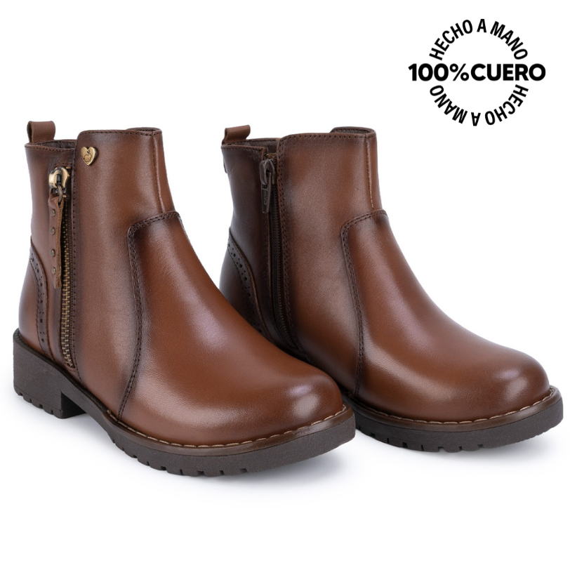 BOTIN BASICO YADIRA-2619 TOFFE RABBIT CUERO - 4