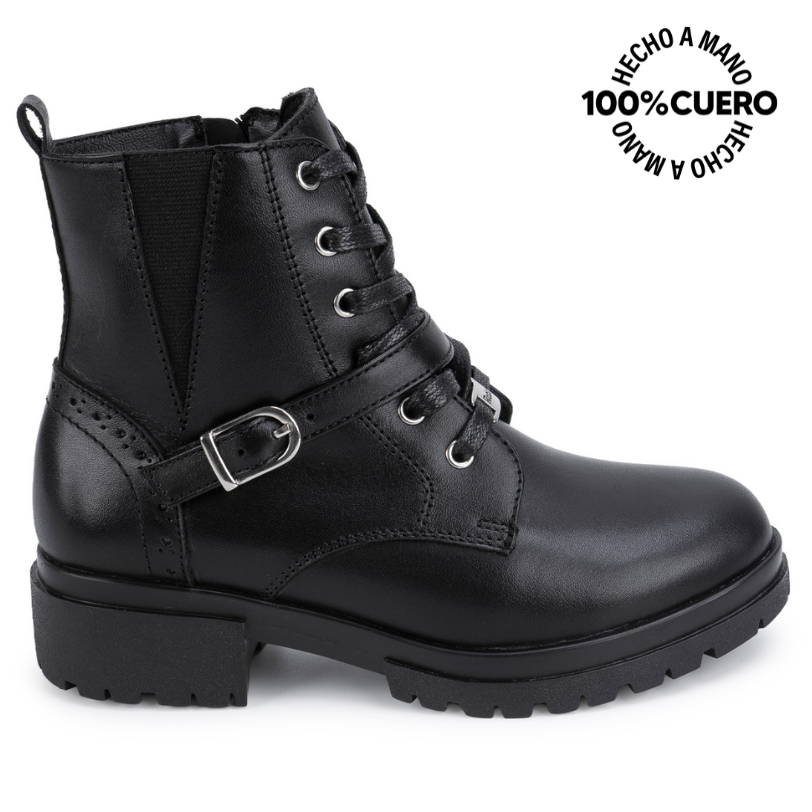 BOTIN DERBY YADIRA-2620 NEGRO RABBIT CUERO - 1