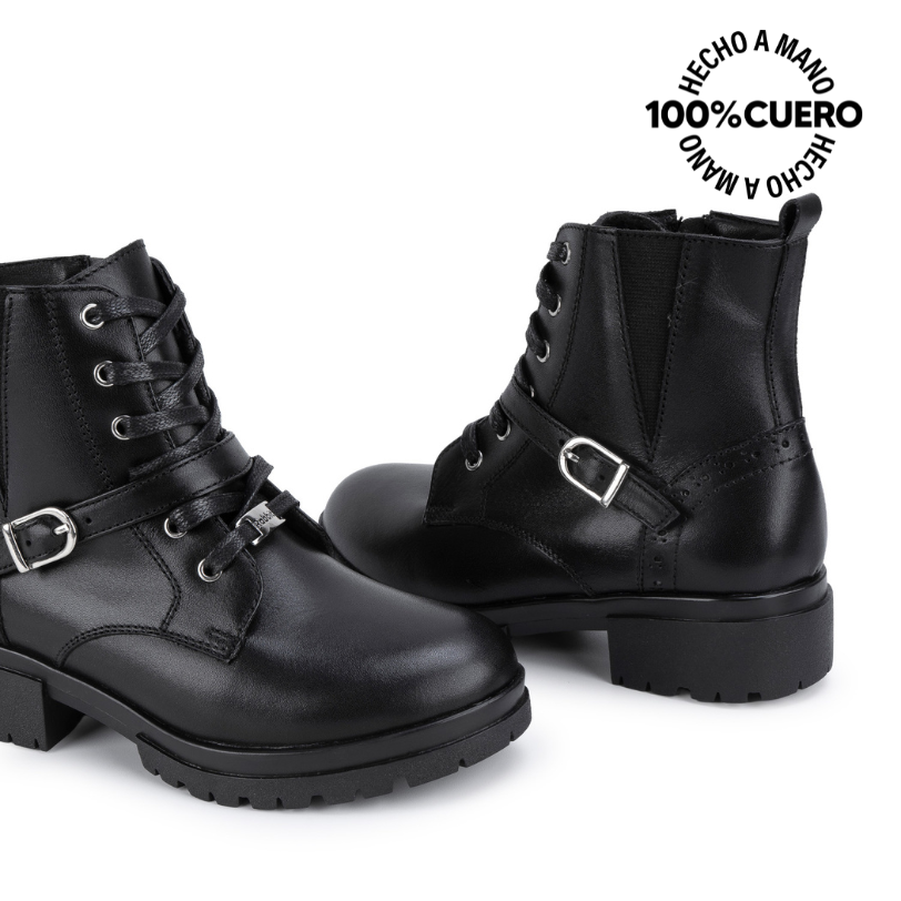 BOTIN DERBY YADIRA-2620 NEGRO RABBIT CUERO - 2
