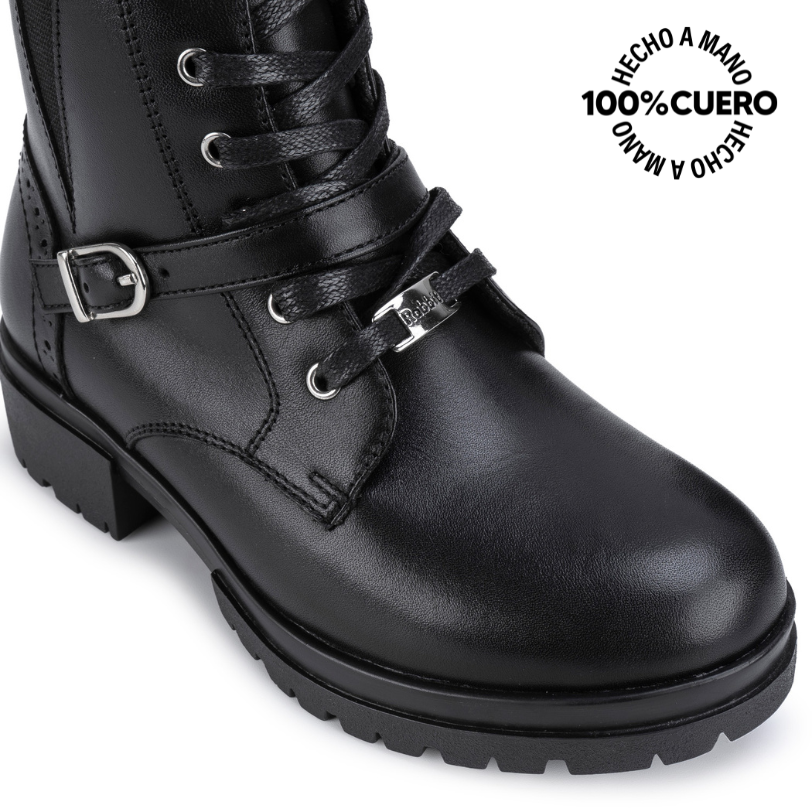 BOTIN DERBY YADIRA-2620 NEGRO RABBIT CUERO - 3