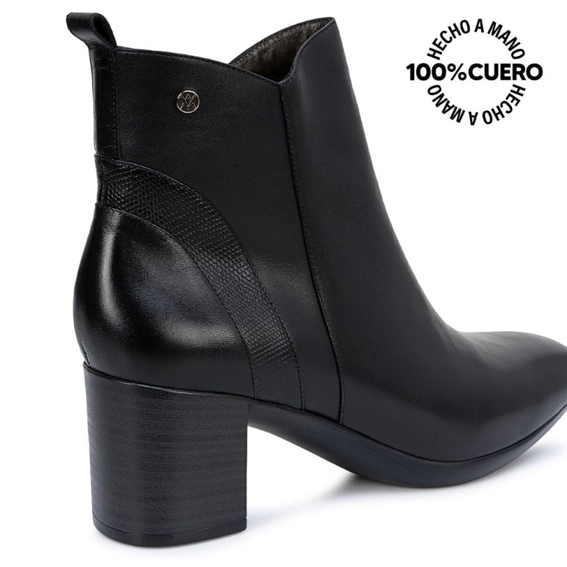 BOTIN BASICO DAYA-2612 NEGRO CUERO VIALE - 3