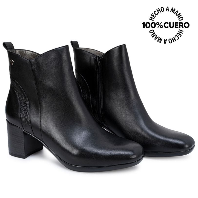 BOTIN BASICO DAYA-2612 NEGRO CUERO VIALE - 4
