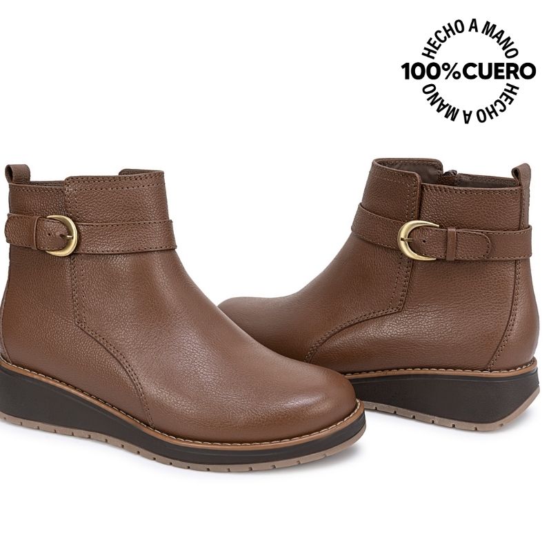 BOTIN JODHPUR LINDA-2651 NUTRIA CUERO VIALE - 2