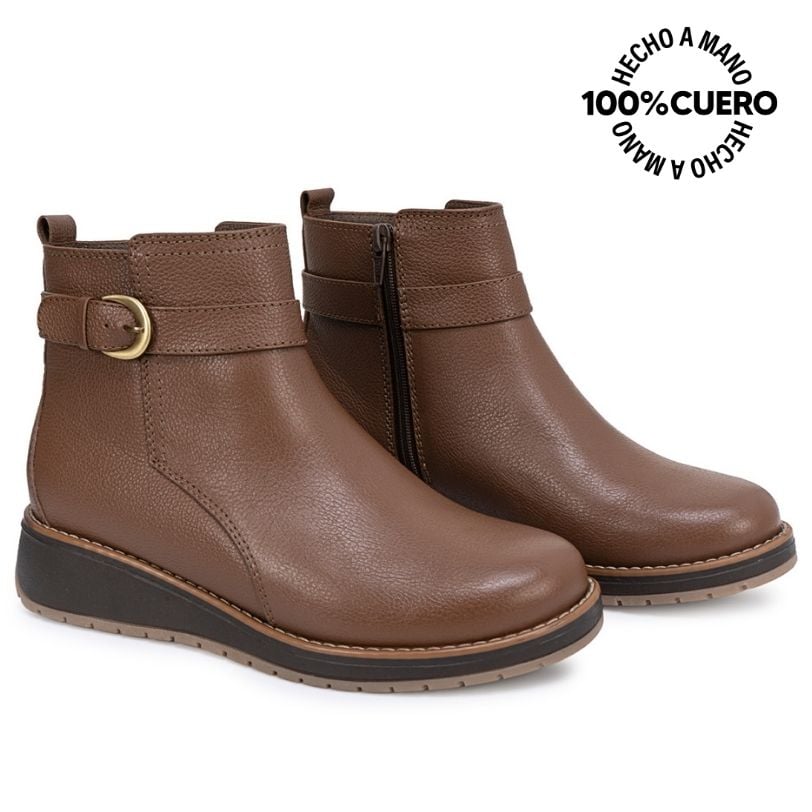 BOTIN JODHPUR LINDA-2651 NUTRIA CUERO VIALE - 4