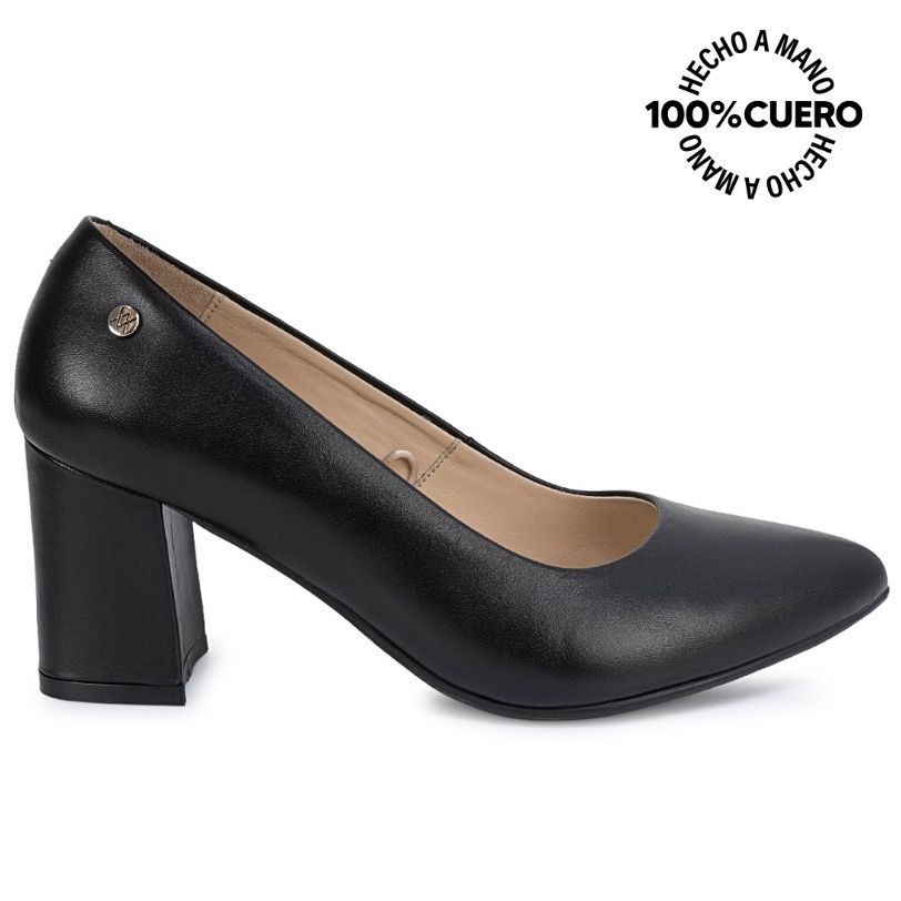 ZAPATO REINA ALE-2642 NEGRO CUERO VIALE - 1