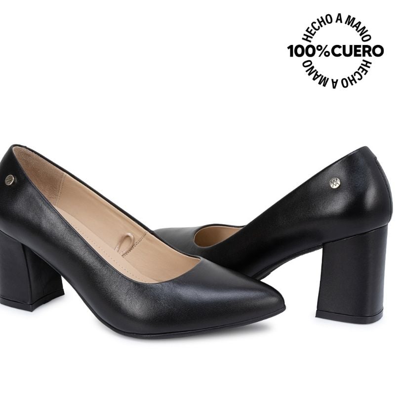 ZAPATO REINA ALE-2642 NEGRO CUERO VIALE - 2