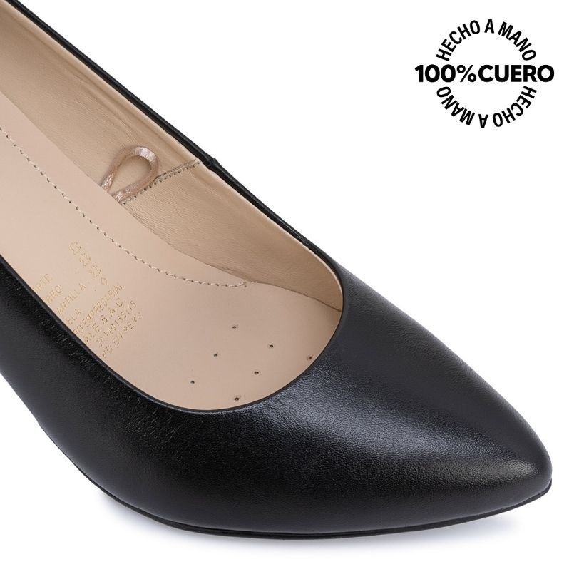 ZAPATO REINA ALE-2642 NEGRO CUERO VIALE - 3
