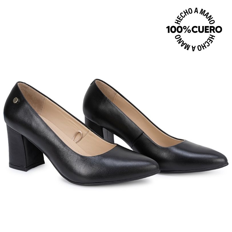 ZAPATO REINA ALE-2642 NEGRO CUERO VIALE - 4