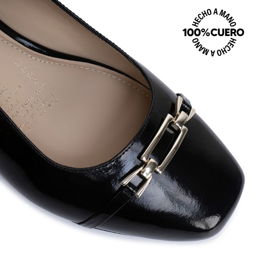 ZAPATO STILETTO ALE-2641 NEGRO CUERO VIALE - 3