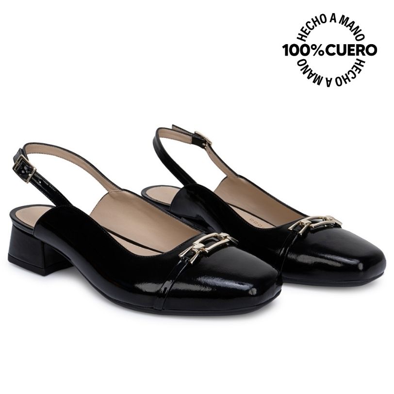 ZAPATO STILETTO ALE-2641 NEGRO CUERO VIALE - 4