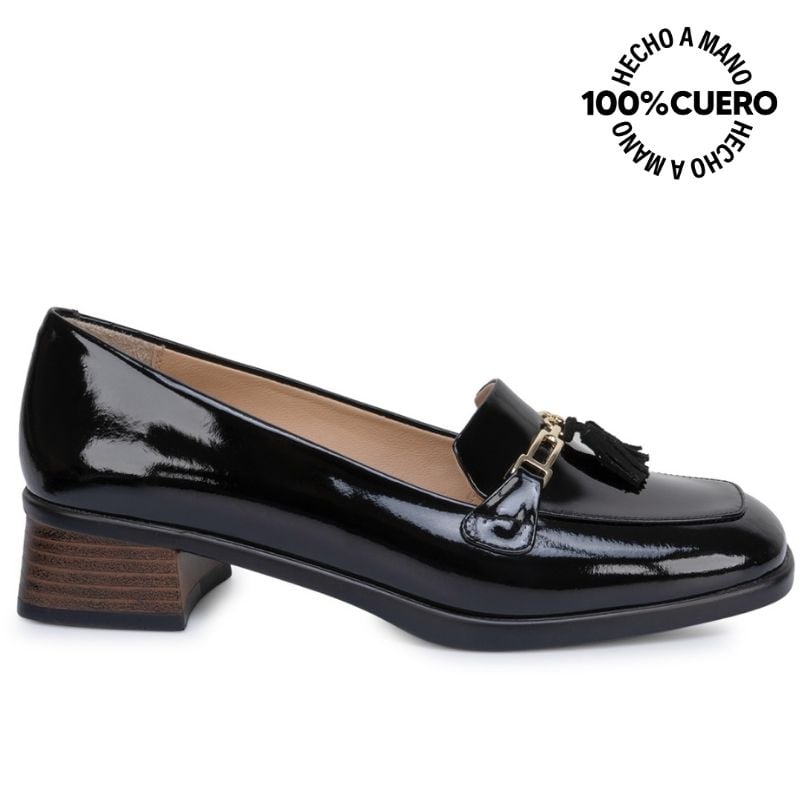 ZAPATO MOCASÍN MARI-2602 NEGRO CUERO VIALE - 1