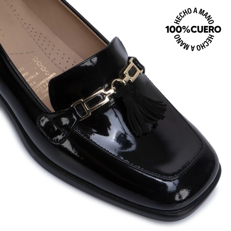 ZAPATO MOCASÍN MARI-2602 NEGRO CUERO VIALE - 3
