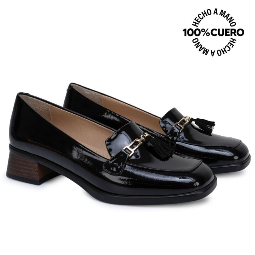 ZAPATO MOCASÍN MARI-2602 NEGRO CUERO VIALE - 4