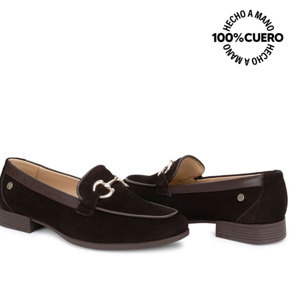 ZAPATO MOCASÍN LE-2616 CHOCOLATE CUERO VIALE - 3