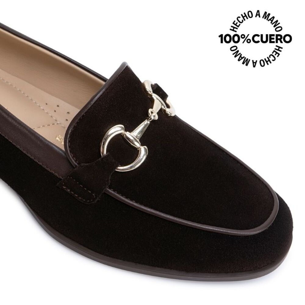 ZAPATO MOCASÍN LE-2616 CHOCOLATE CUERO VIALE - 4