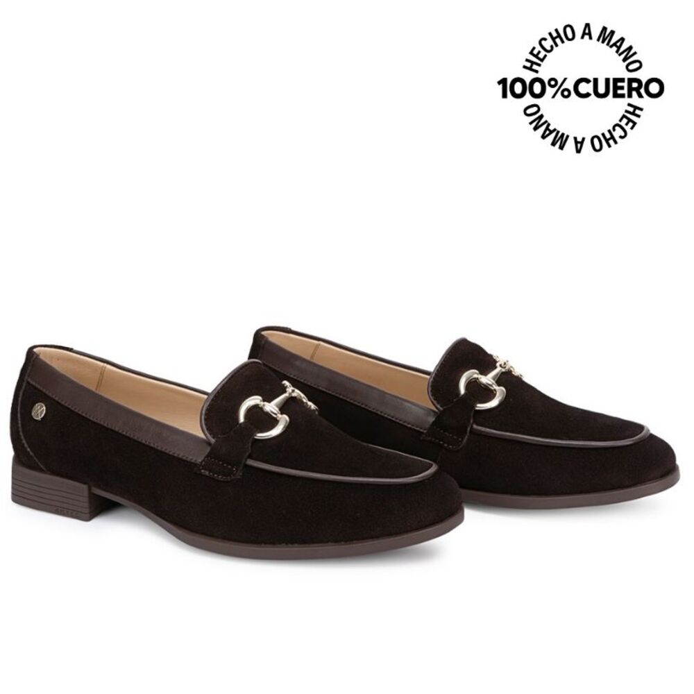 ZAPATO MOCASÍN LE-2616 CHOCOLATE CUERO VIALE - 5
