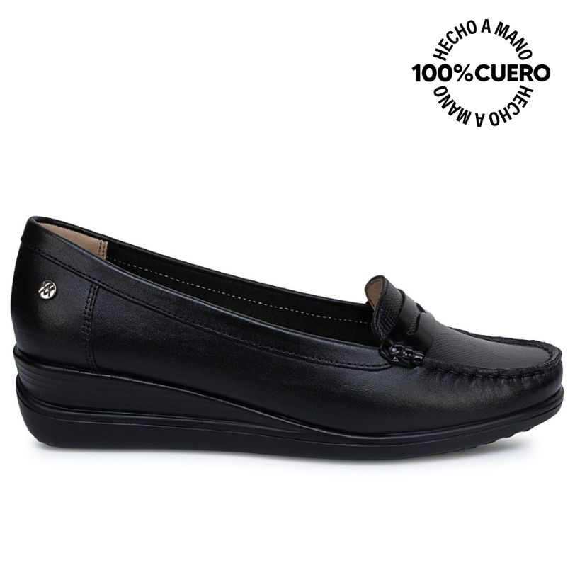 ZAPATO MOCASÍN DK-2612 NEGRO VIALE CUERO - 1