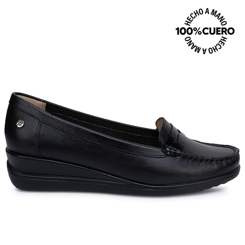 ZAPATO MOCASÍN DK-2612 NEGRO VIALE CUERO - 1