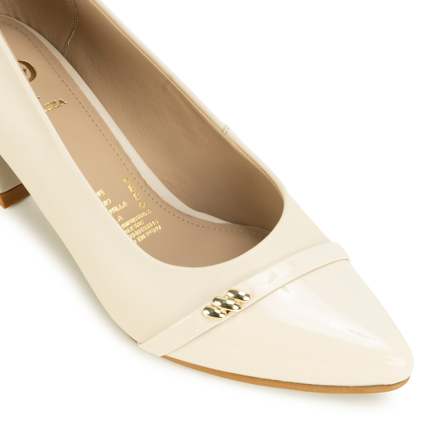 ZAPATO STILETTO DON-2641 HUESO PIAZZA - 3