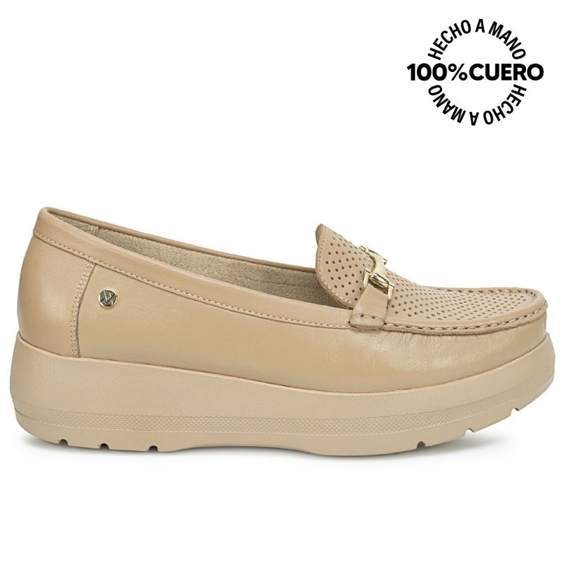 ZAPATO MOCASÍN DOM-2608 VISON VIALE CUERO - 1