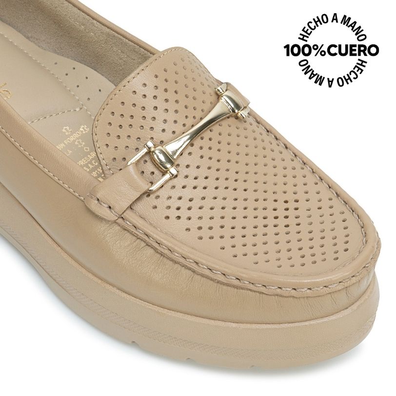 ZAPATO MOCASÍN DOM-2608 VISON VIALE CUERO - 3
