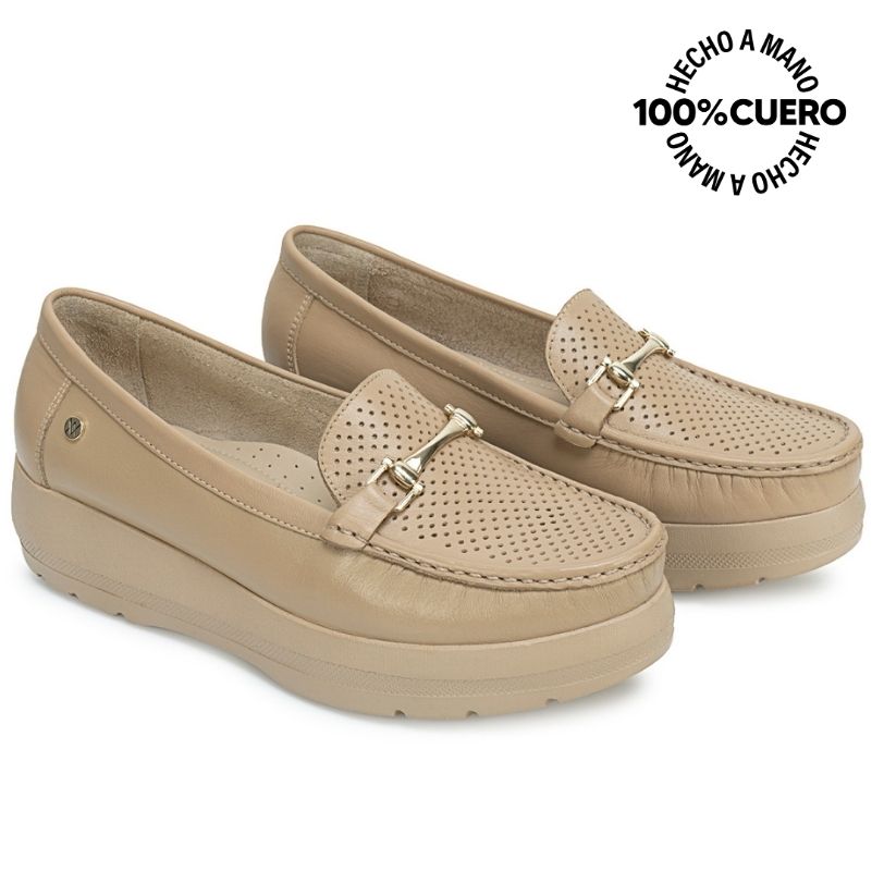 ZAPATO MOCASÍN DOM-2608 VISON VIALE CUERO - 4