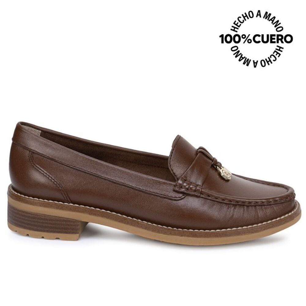 ZAPATO MOCASÍN DENI-2623 MARRON VIALE CUERO - 2