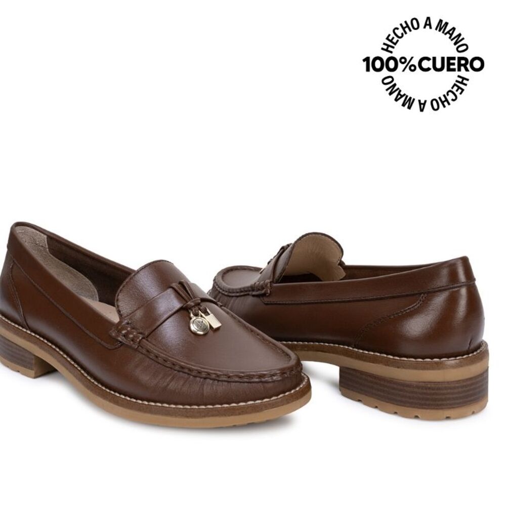 ZAPATO MOCASÍN DENI-2623 MARRON VIALE CUERO - 3