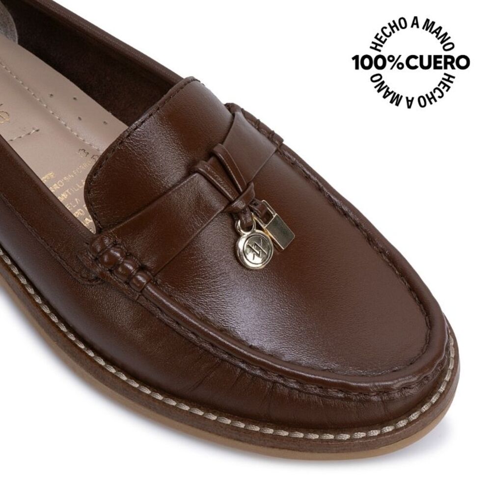 ZAPATO MOCASÍN DENI-2623 MARRON VIALE CUERO - 4
