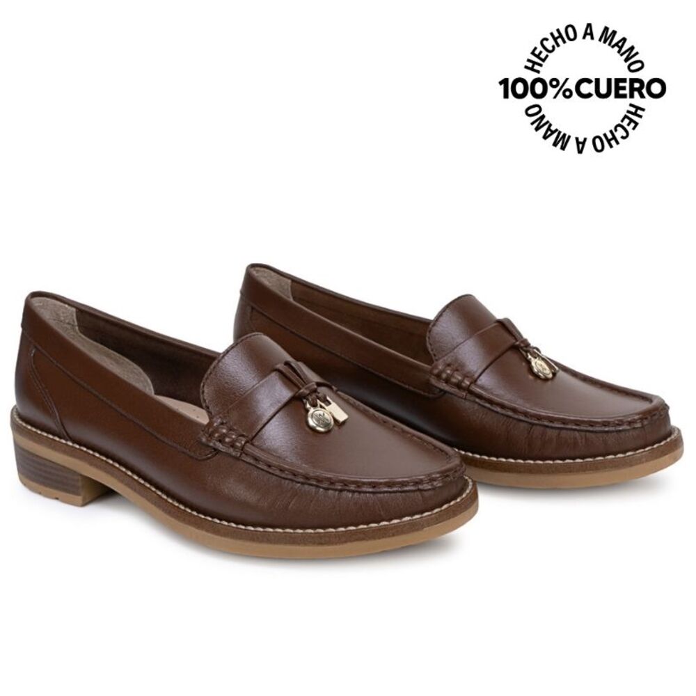 ZAPATO MOCASÍN DENI-2623 MARRON VIALE CUERO - 5