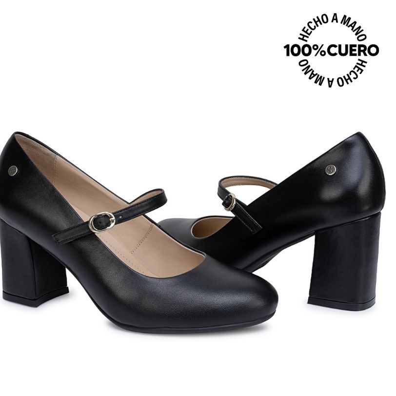 ZAPATO REINA ALE-2637 NEGRO VIALE CUERO - 2