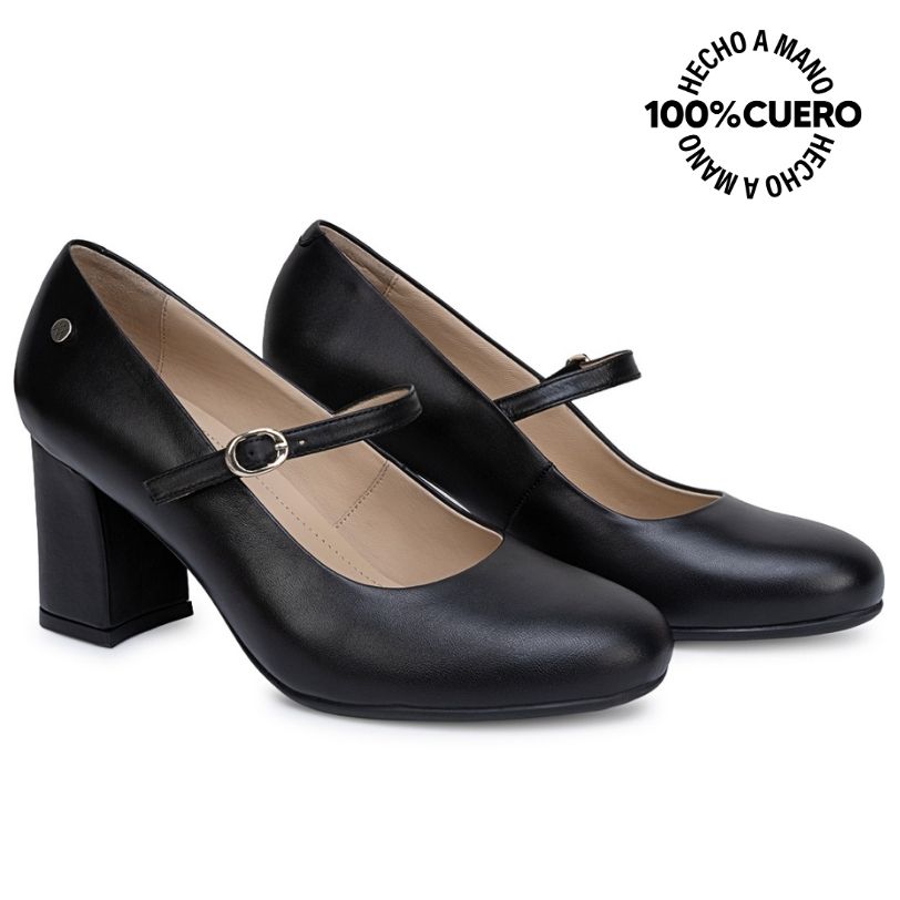 ZAPATO REINA ALE-2637 NEGRO VIALE CUERO - 4