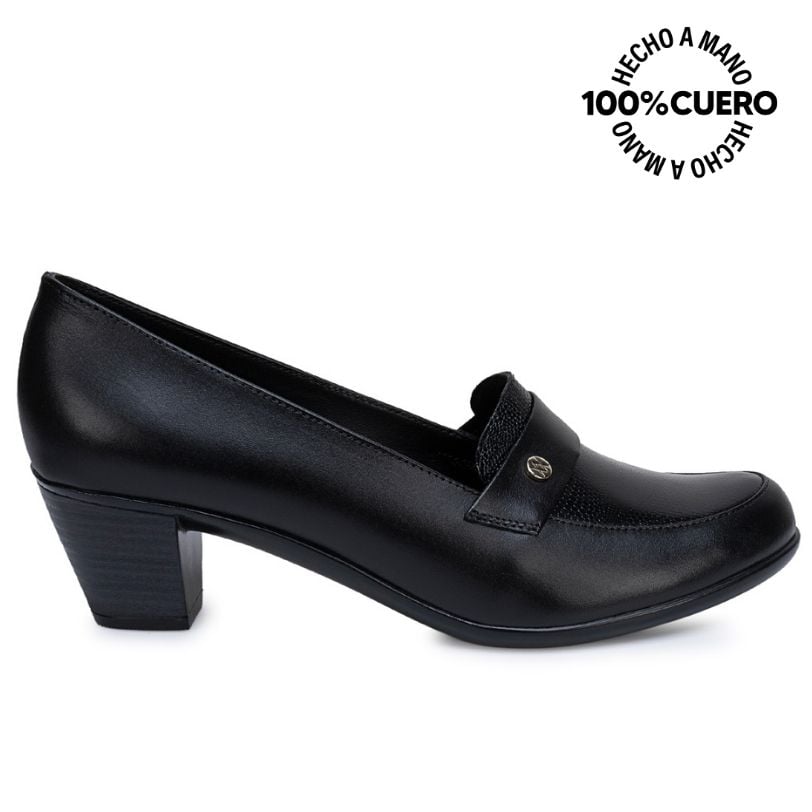 ZAPATO MOCASÍN DK-2611 NEGRO VIALE CUERO - 1