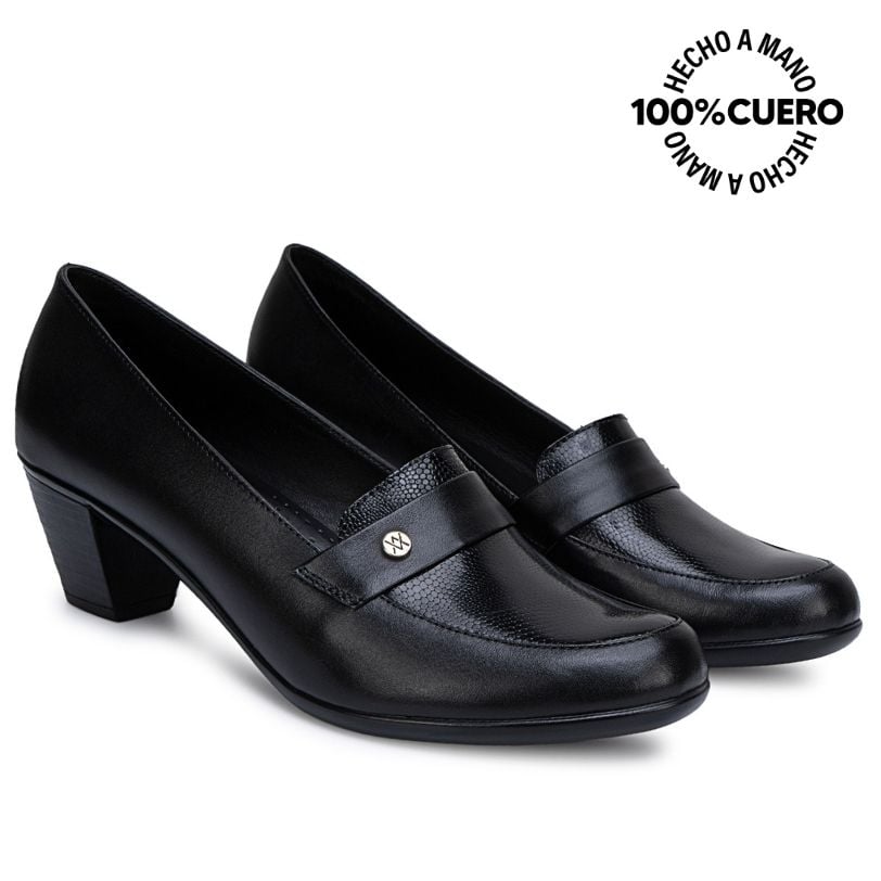ZAPATO MOCASÍN DK-2611 NEGRO VIALE CUERO - 4