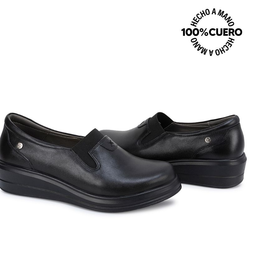 ZAPATO SLIP ON WIL-2629 NEGRO VIALE CUERO - 2