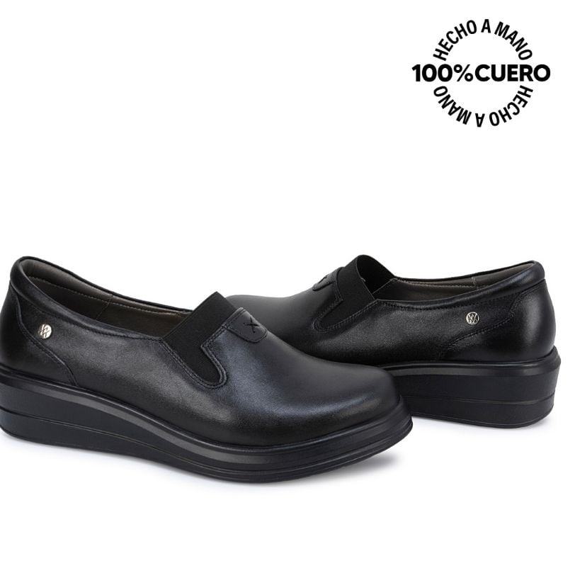 ZAPATO SLIP ON WIL-2629 NEGRO VIALE CUERO - 2