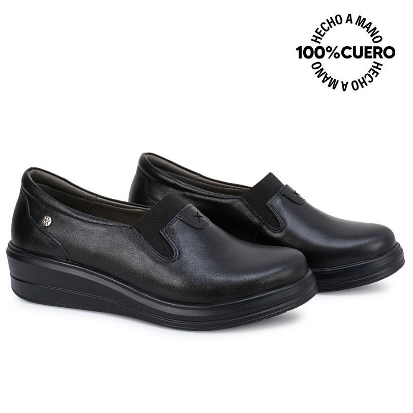 ZAPATO SLIP ON WIL-2629 NEGRO VIALE CUERO - 4