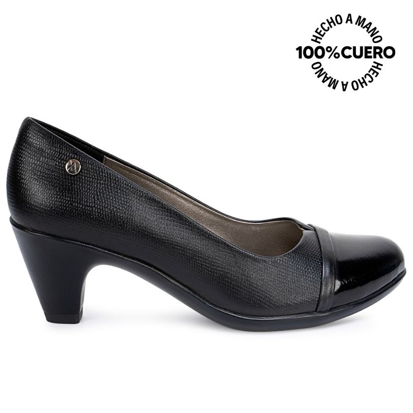 ZAPATO REINA ECO-2618 NEGRO VIALE CUERO - 1