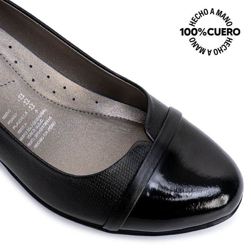 ZAPATO REINA ECO-2618 NEGRO VIALE CUERO - 3