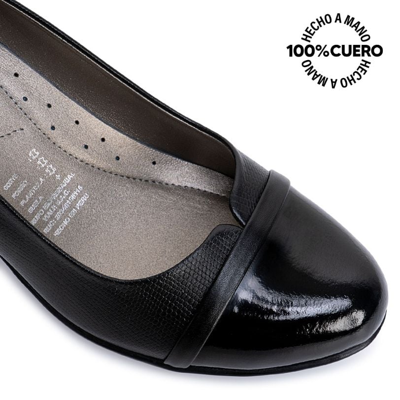 ZAPATO REINA ECO-2618 NEGRO VIALE CUERO - 3