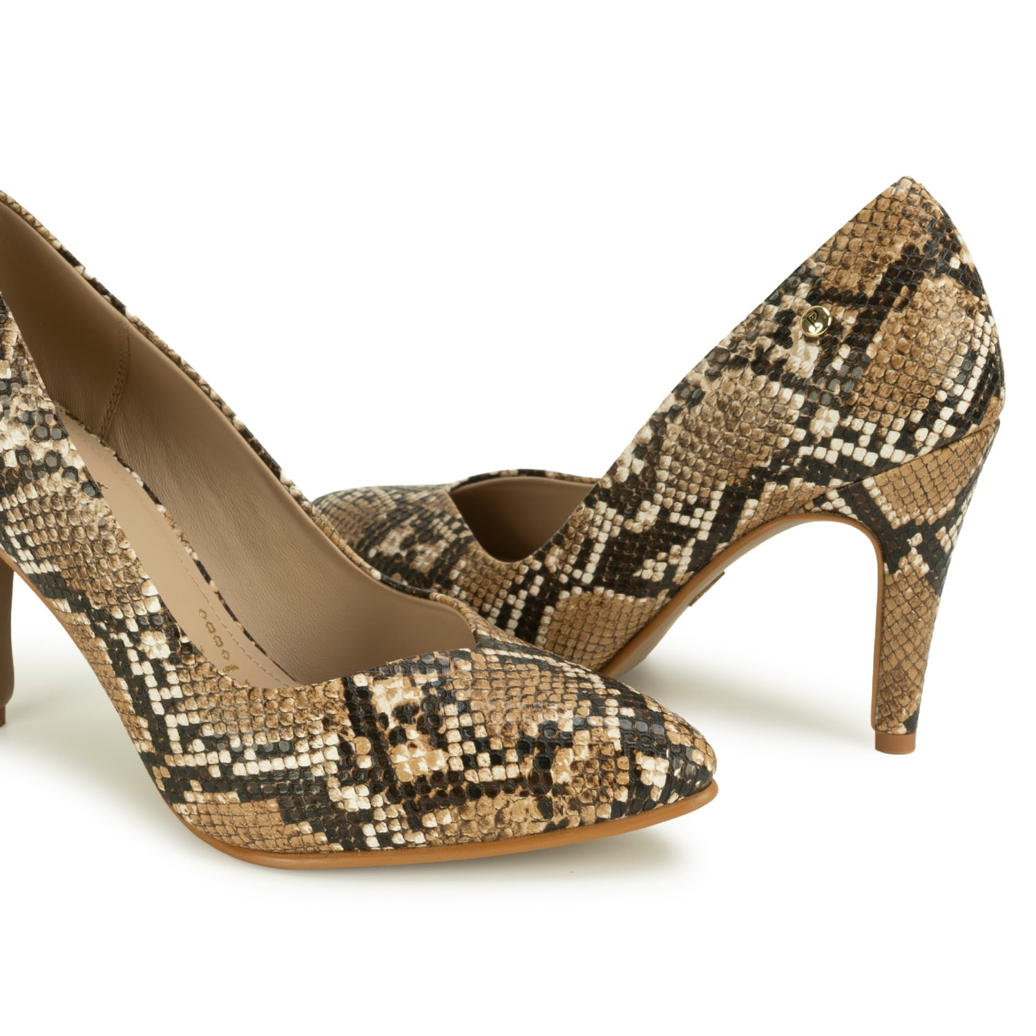 ZAPATO STILETTO DON-2638 PITON/CARAMELO PIAZZA - 2