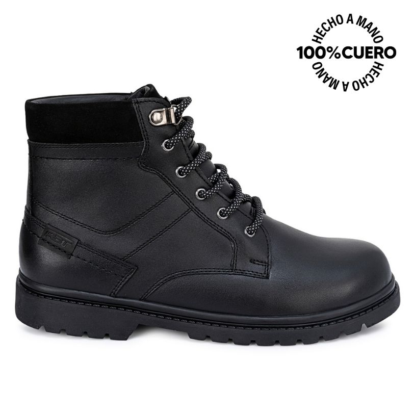 BOTIN DERBY ANGEL-2641 NEGRO RABBIT CUERO - 1
