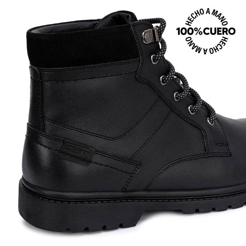 BOTIN DERBY ANGEL-2641 NEGRO RABBIT CUERO - 3