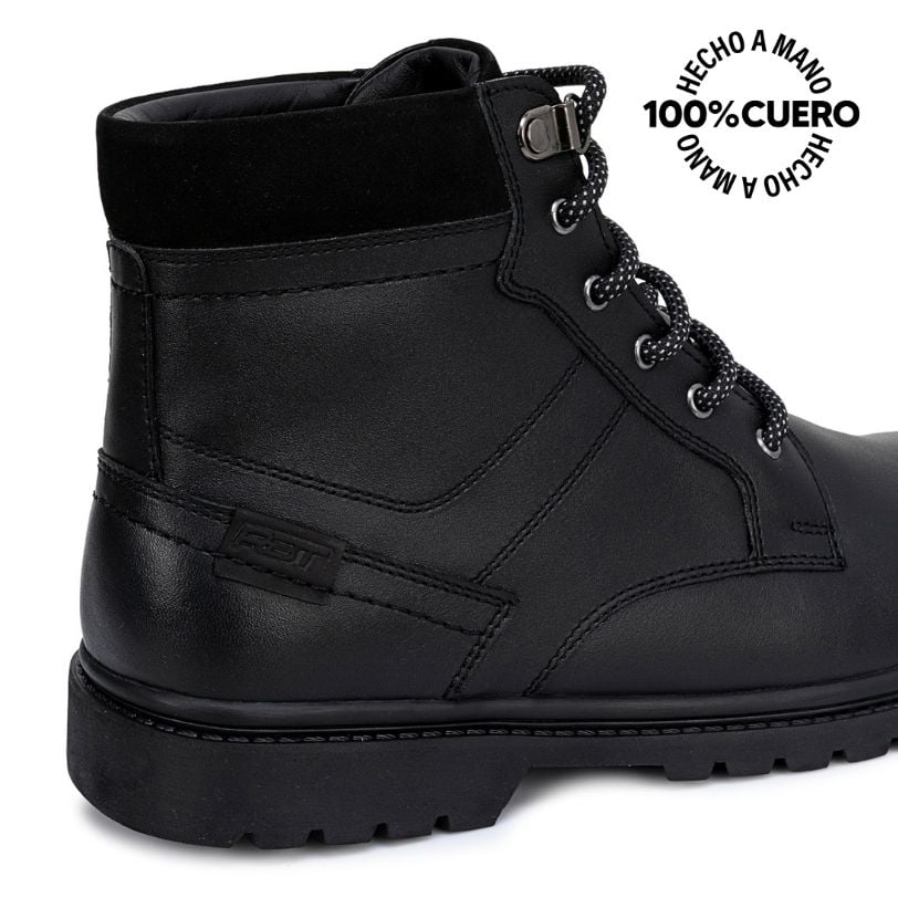 BOTIN DERBY ANGEL-2641 NEGRO RABBIT CUERO - 3