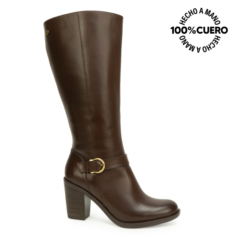BOTA ALTA JODHPUR CASUAL FER-2629 CANELA VIALE CUERO - 2