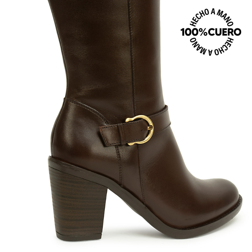 BOTA ALTA JODHPUR CASUAL FER-2629 CANELA VIALE CUERO - 4