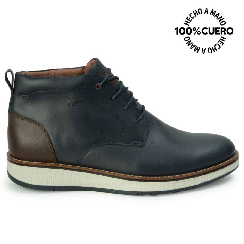 BOTIN DERBY ANGELO-2619 AZUL VIALE HOMME CUERO - 1
