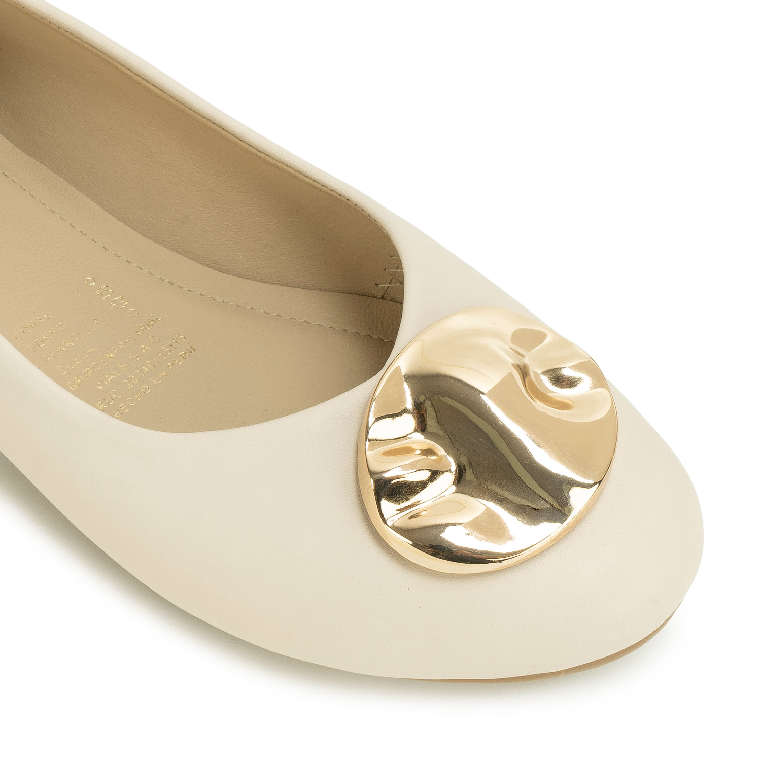 ZAPATO BALLERINA ALAY-2612 HUESO PIAZZA - 3